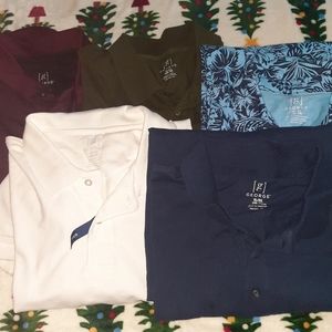 5 NWT Men's George polo collared shirts - XL
